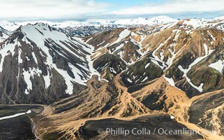 Highlands of Southern Iceland, Aerial View