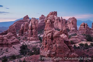 Hoodoo goblin rocks at dawn, Arches National Park, Utah