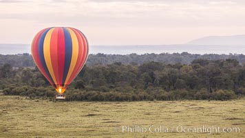 Hot Air Ballooning over Maasai Mara plains, Kenya, Maasai Mara National Reserve