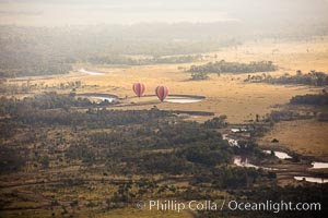 Hot Air Ballooning over Maasai Mara plains, Kenya, Maasai Mara National Reserve