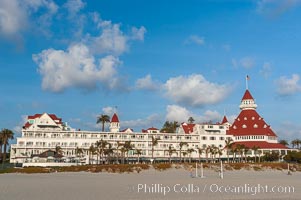 The Hotel del Coronado sits on the beach on the western edge of Coronado Island in San Diego.  It is widely considered to be one of Americas most beautiful and classic hotels.  Built in 1888, it was designated a National Historic Landmark in 1977.