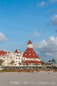 The Hotel del Coronado sits on the beach on the western edge of Coronado Island in San Diego.  It is widely considered to be one of Americas most beautiful and classic hotels.  Built in 1888, it was designated a National Historic Landmark in 1977