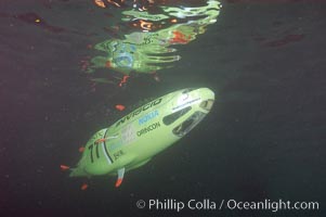 A human-powered submarine, designed, built and operated by University of California San Diego engineering students, Offshore Model Basin, Escondido