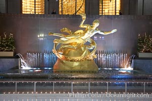 Ice skating at Rockefeller Center, winter, Manhattan, New York City