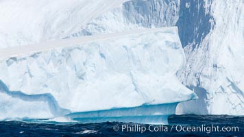Iceberg detail, at sea among the South Orkney Islands, Coronation Island, Southern Ocean