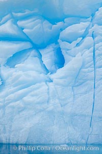 Iceberg detail.  Cracks and melt patterns.  Blue ice, Brown Bluff