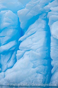 Iceberg detail.  Cracks and melt patterns.  Blue ice, Brown Bluff