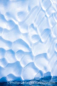 Iceberg detail, scalloping created by melting ice while underwater, Antarctica, Paulet Island