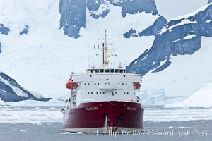 Icebreaker M/V Polar Star, anchored near Peterman Island, Antarctica