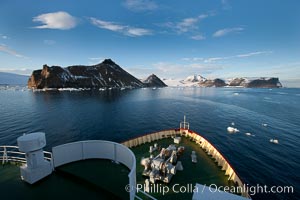 Icebreaker M/V Polar Star near Devil Island, sunrise