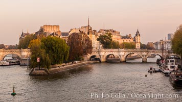 Ile de la Cite, one of two remaining natural islands in the Seine within the city of Paris It is the center of Paris and the location where the medieval city was refounded.