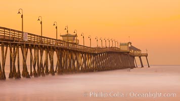 Imperial Beach pier at sunrise,