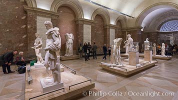 Inside the Louvre Museum, Paris, Musee du Louvre