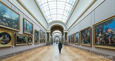 Leaving the Louvre Museum, evening, Paris. Musee du Louvre, France, natural history stock photograph, photo id 28111