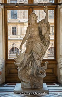 Inside the Louvre Museum, Paris.