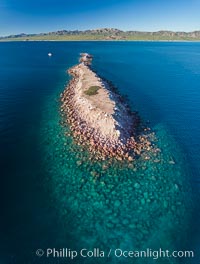 Isla Cayo, Aerial Photo, Sea of Cortez, Baja California. Mexico, natural history stock photograph, photo id 33746