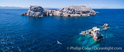 Isla Las Animas, panoramic aerial photo, Sea of Cortez