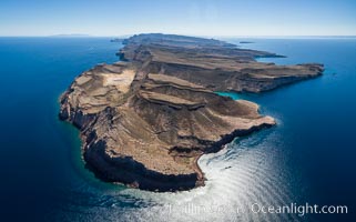 Isla Partida north end and Punta Maru, aerial photo, Sea of Cortez