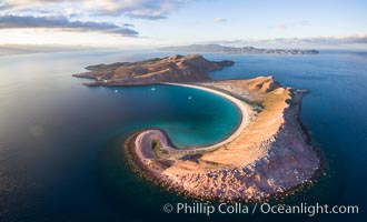 Isla San Francisquito, Aerial Photo, Sea of of Cortez. Baja California, Mexico, natural history stock photograph, photo id 32441