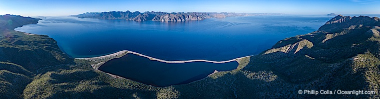 Isla San Jose looking toward Baja California, aerial photo, Sea of Cortez
