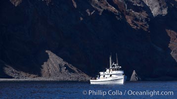 M/V Islander, anchored at Guadalupe Island, Guadalupe Island (Isla Guadalupe)