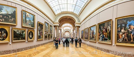 Italian Gallery artwork, Musee du Louvre, Paris, France