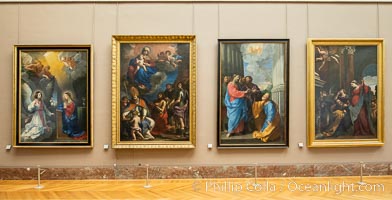 Italian Gallery artwork, Mus�e du Louvre. Musee du Louvre, Paris, France, natural history stock photograph, photo id 35702