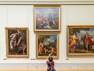 Italian Gallery artwork, Mus�e du Louvre. Musee du Louvre, Paris, France, natural history stock photograph, photo id 35710