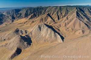 Jacumba Mountains and In-Ko-Pah Mountains, east of San Diego, showing erosion as the mountain ranges ends and meets desert habitat