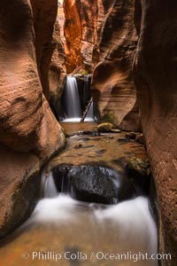 Kanarra Creek Falls in Kanarra Canyon, Utah, Kanarraville