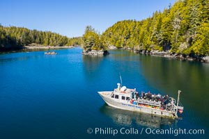 Kent Island anchorage, British Columbia, aerial photo