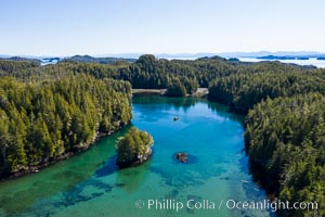 Kent Island anchorage, British Columbia, aerial photo