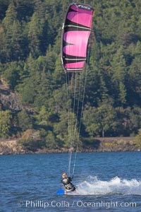 Kite boarding, Hood River, Columbia River