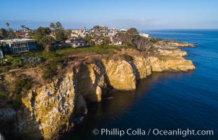 La Jolla Caves and Coastline, Goldfish Point, Aerial Photo