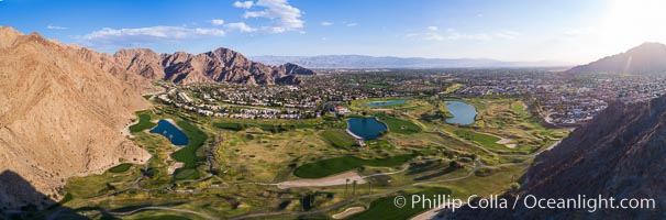 La Quinta and Coachella Valley, aerial view, panorama