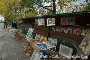 Art Seller along La Rive Gauche, the Left Bank, Paris. La Rive Gauch, the Left Bank, is the southern bank of the river Seine in Paris. Here the river flows roughly westward, cutting the city in two: looking downstream, the southern bank is to the left, and the northern bank (or Rive Droite) is to the right