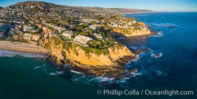 Laguna Beach Coastline, north of Crescent Point, Aerial Photo