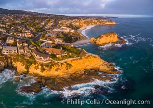 Laguna Beach Coastline including Views South to Three Arch Bay, Aerial Photo