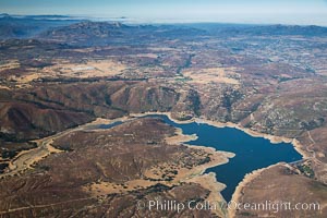 Lake Sutherland, in San Diego east county, viewed from the northeast