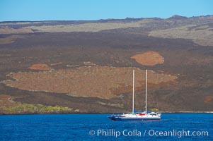 Boat Lammer Law lies at anchor near Isabella Island