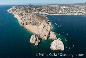 Aerial photograph of Land's End and the Arch, Cabo San Lucas, Mexico