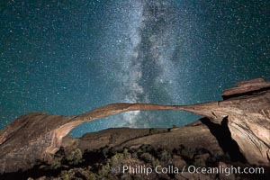 Landscape Arch and Milky Way, Arches National Park, Utah