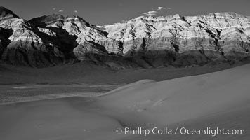 Last Chance Mountains rise above the Eureka Valley. Eureka Dunes, Death Valley National Park, California, USA, natural history stock photograph, photo id 25370
