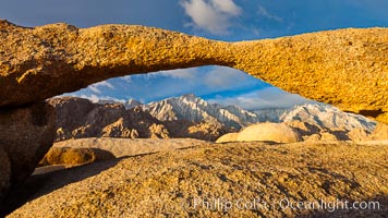 Lathe Arch and Lone Pine Peak, sunrise.