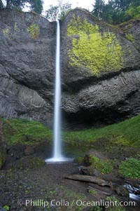 Latourelle Falls, in Guy W. Talbot State Park, drops 249 feet through a lush forest near the Columbia River, Columbia River Gorge National Scenic Area, Oregon