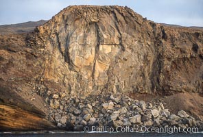 Lava tube terminates at shoreline, Guadalupe Island (Isla Guadalupe)