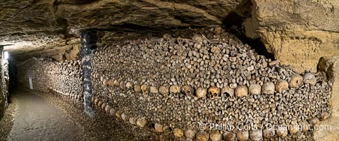 Les Catacombes de Paris, skulls and bones beneath the city of Paris