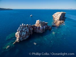 Los Islotes, part of Archipelago Espiritu Santo, Sea of Cortez, Aerial Photo