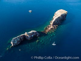 Los Islotes, part of Archipelago Espiritu Santo, Sea of Cortez, Aerial Photo