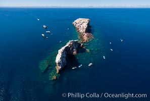 Los Islotes, part of Archipelago Espiritu Santo, Sea of Cortez, Aerial Photo